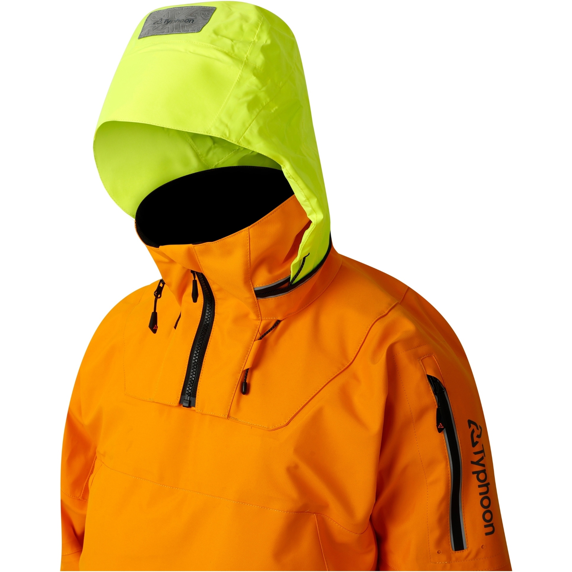2026 Typhoon Mens Sea Kayak Hinge Entry Drysuit 100200-0016 - Tangerine / Grey